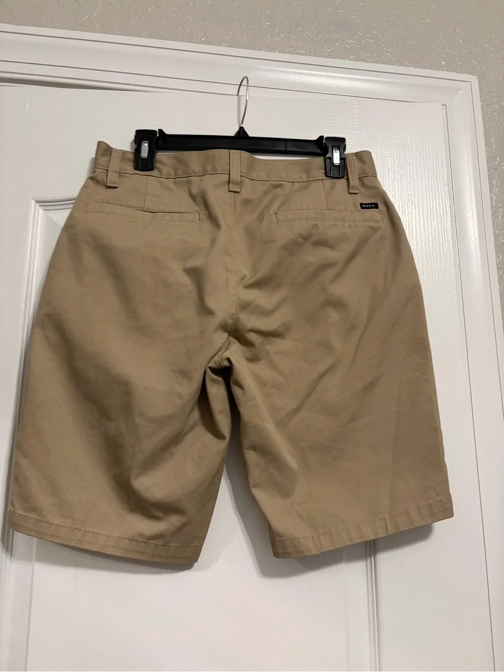 RVCA Men's Khaki Flat-Front Shorts